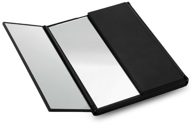 무반전거울 남이보는 내얼굴 메이크업 좌우반전 조명, 블랙 무광