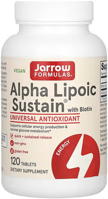 재로우 포뮬러 바이오틴이 함유된 알파 리포익 서스테인, 1개, 120정