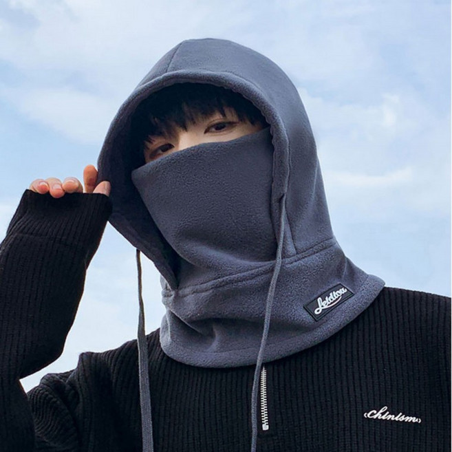 투톤 방한 후드넥워머 FL 남녀공용 모자 넥워머 스카프 목도리 바람막이 방한 워머