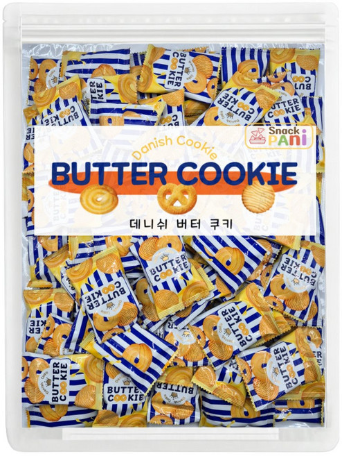 스낵파니 미니 데니쉬 버터쿠키 대용량, 1kg, 1개