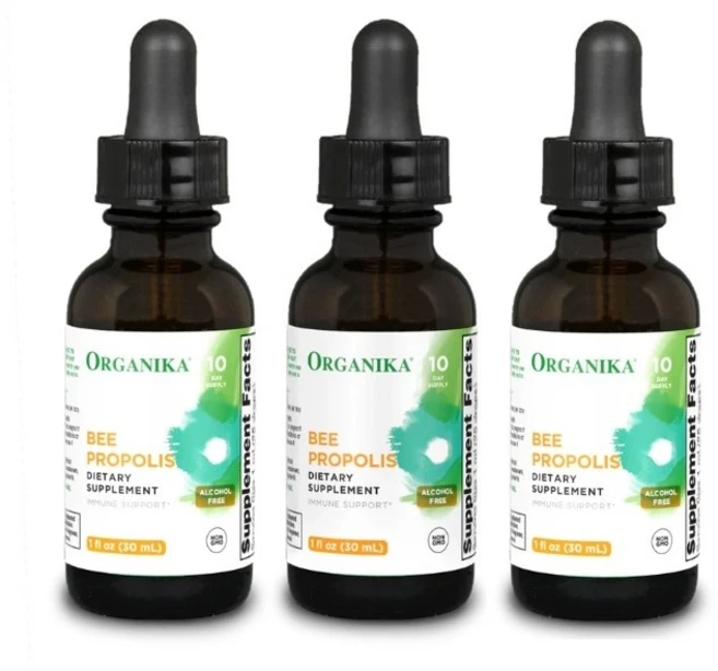 [캐나다직구] 오가니카 비 프로폴리스 액상 30ml 3병 알코올프리(어린이 사용가능)Organika Bee Propolis, 3개 - 쿠팡