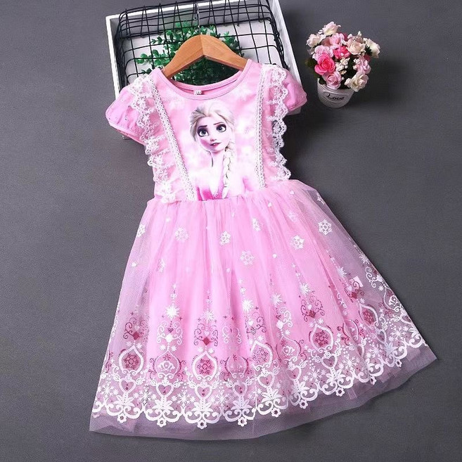 다은이 겨울왕국 엘사 반팔 원피스 캐릭터 유아 아동복 주니어 키즈옷
