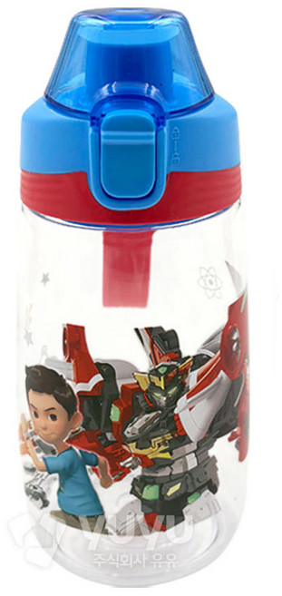 헬로카봇16 용사 손잡이 원터치 트라이탄 보틀 물병 어린이 유아 아동 아기 물통, 1개, 500ml, 블루