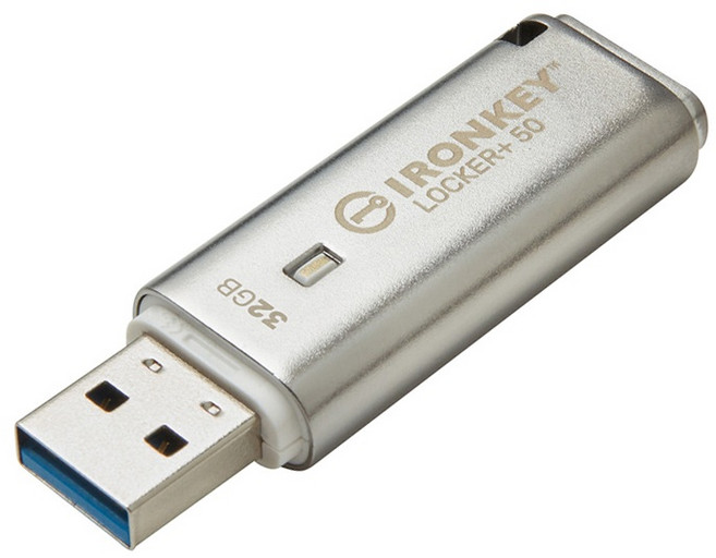 Kingston 金士頓 32GB IronKey Locker+ 50 USB 3.2 金屬 加密 隨身碟 公司貨, 1個