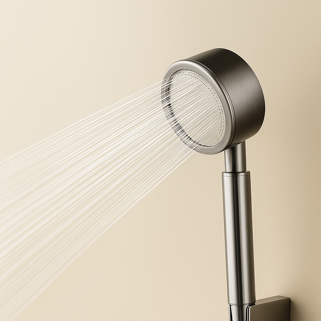 위시앤드 강력한 수압상승 호텔식 고압 샤워기 헤드, 실버, 1개