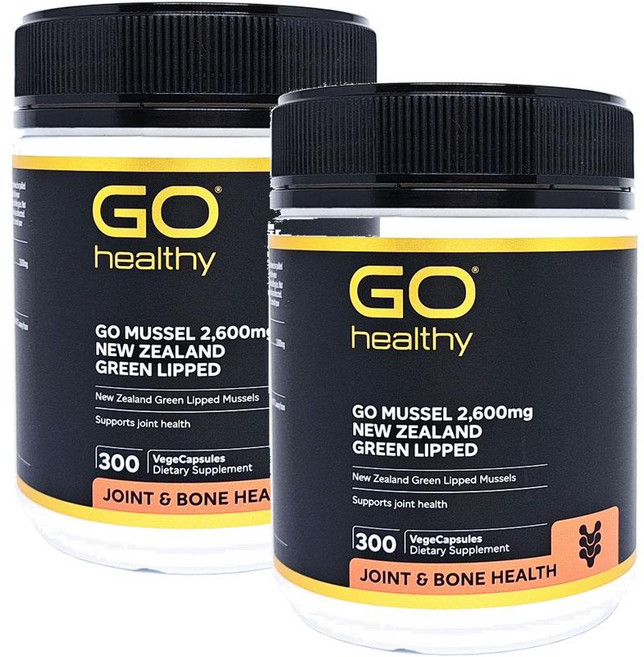 고헬씨 머슬 초록입홍합 2600mg 분말캡슐 Go Healthy GO MUSSEL2600, 300정, 2개