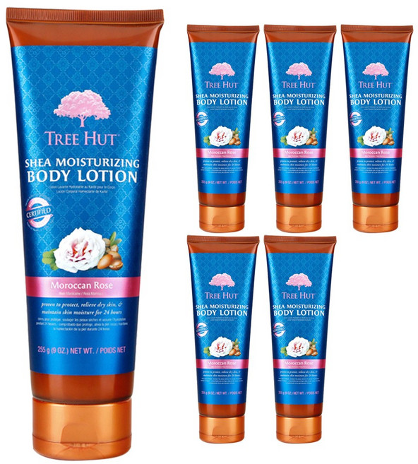 트리헛 시어 모이스처라이징 바디로션 모로칸 로즈 향, 255g, 6개