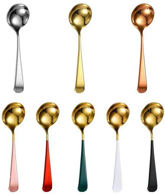 스테인리스 스틸 수프 국자 긴 손잡이 주방 요리 저녁 식사 서빙 믹싱 선물, 05 Red