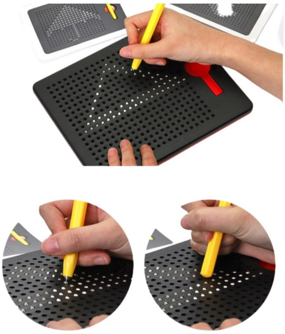 흥미유발 구슬 자석 드로잉패드 숫자학습 기관 아기드로잉 매직스케치, 1개