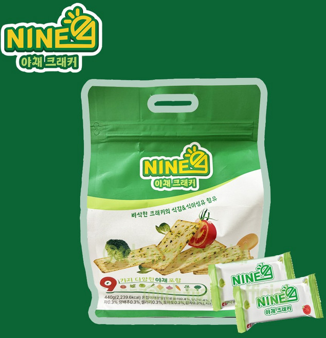 NINE 야채크래커, 6개, 440g