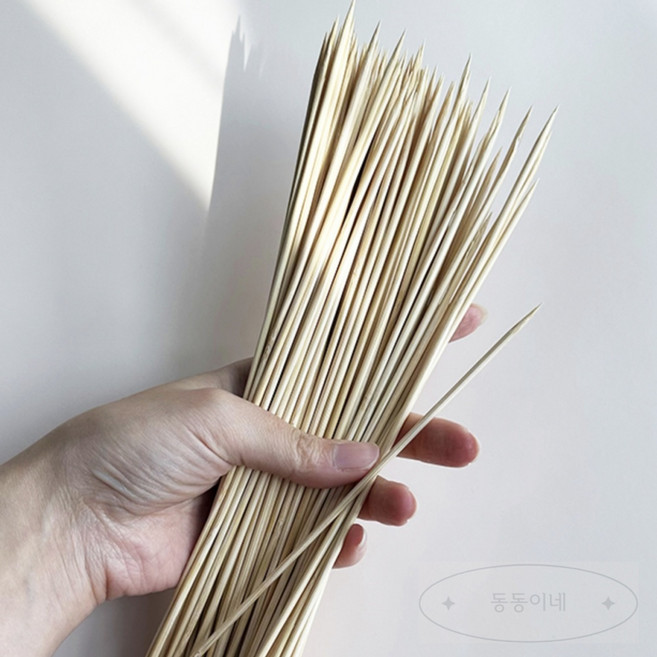 동동 생활용품 대나무 닭꼬치 꼬지 100개 오뎅꼬지