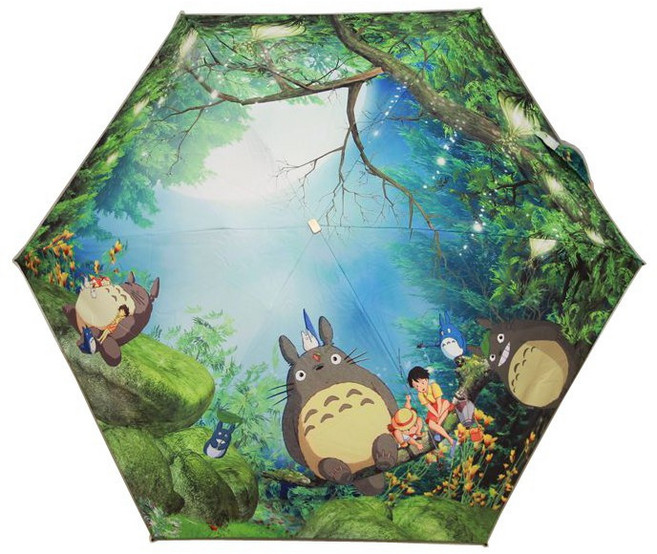 캐릭터 초경량 미니 오중우산 접이식 포켓 우산 자외선 차단 블랙 휴대용 미니 햇빛 차단 우산