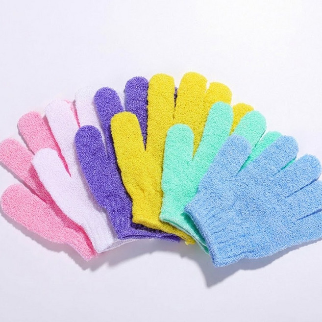 넉넉한 구성 때밀이 때수건 샤워 타올 장갑, 5세트, 1개입, 멀티컬러