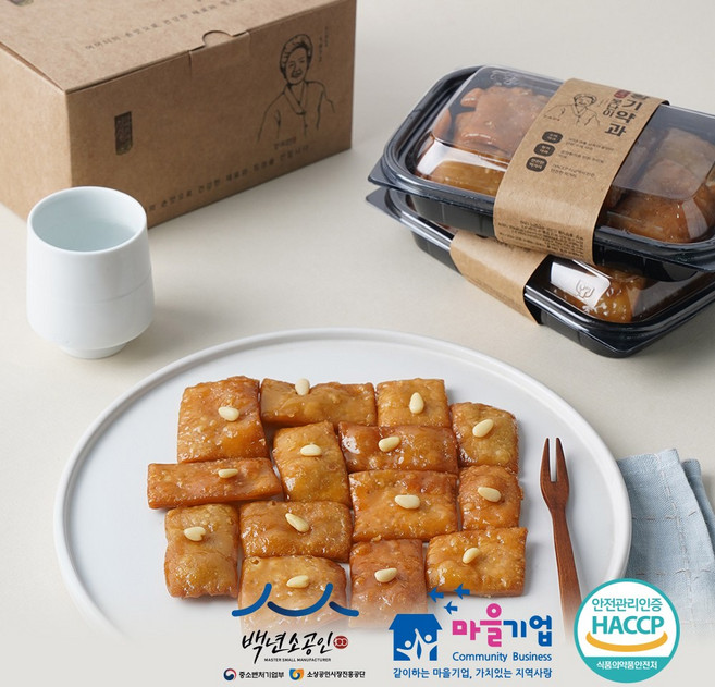 [50년전통]백년가게 장인 약과 수제 못난이 옛날약과 2팩세트(440g), 440g, 1개