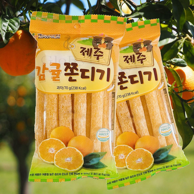 에코 푸드 감귤맛 쫀쫀한 쫀드기, 7개, 70g