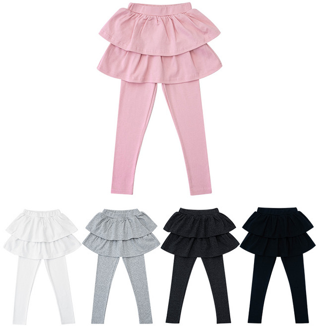 여아 캉캉 치마레깅스 봄 가을용 면 스판 주니어 치랭스 유아 키즈 레깅스