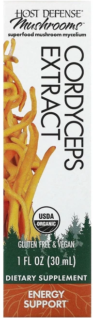 호스트 디펜스 버섯 동충하초 추출물 30ml (1 fl oz) FPI-05101, 1개 - 쿠팡