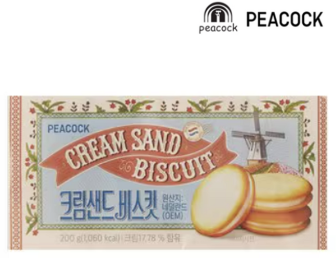 피코크 크림샌드비스킷 200g 2 총 400g, 2개