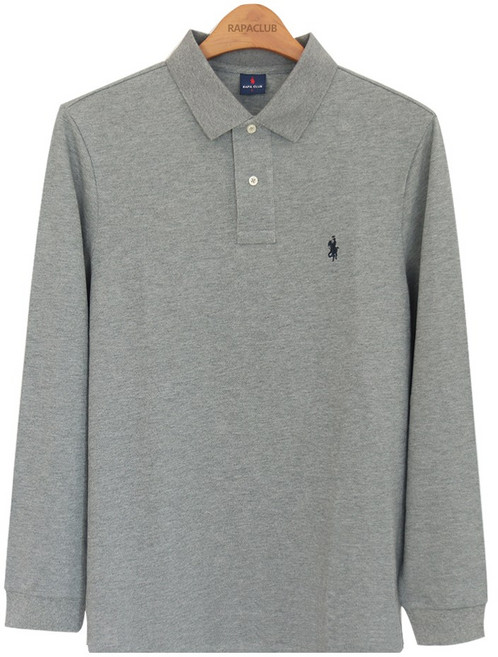 라파클럽 남녀공용 피케 긴팔 카라 셔츠 티셔츠