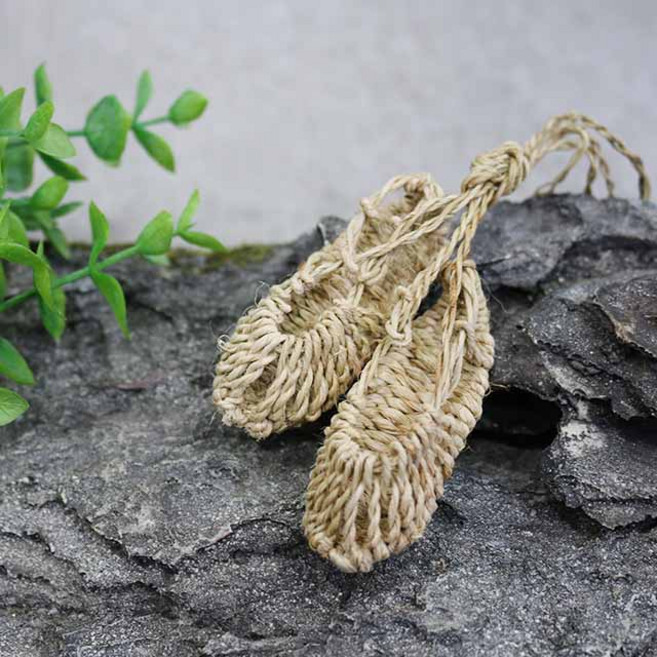 금전운 미니 지게 풍수인테리어 재물상승 전통소품 민속품 집들이선물, 미니짚신