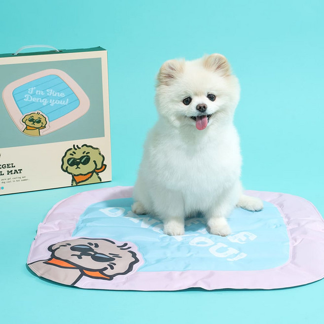 파인댕 파인젤 쿨매트 강아지 고양이 여름 쿨 방석 냉감 매트, 1개, 스카이블루