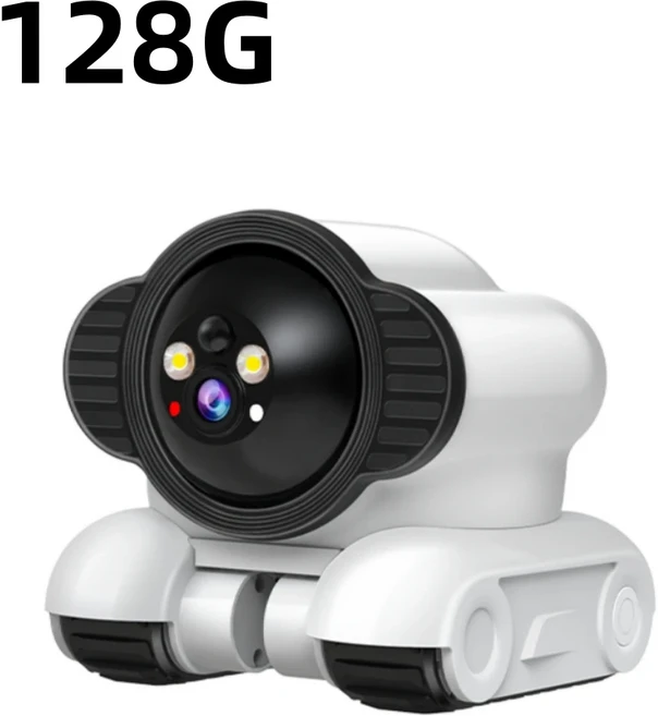 1080P 실시간 및 원격 제어 기능을 갖춘 모바일 로봇 카메라 실내 애완동물 모니터링용, 01 5MP And 128G Card, 04 영국 플러그