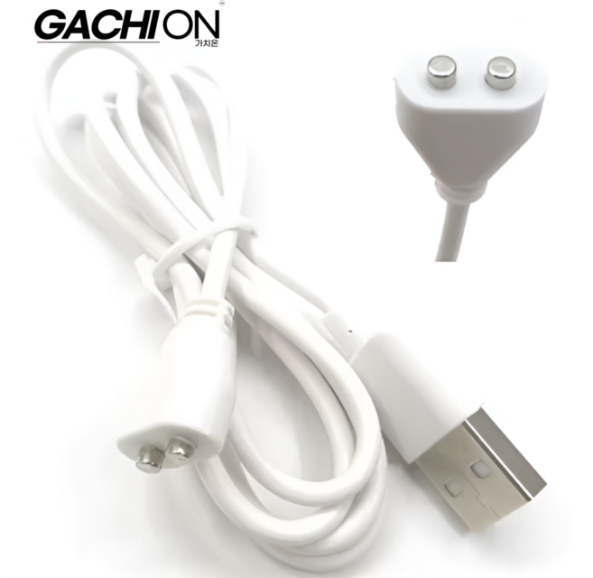 2핀 자석 USB 충전 케이블 5mm 충전기 자기 Suctio 미용 기기 스마트 장치 전원, 1개