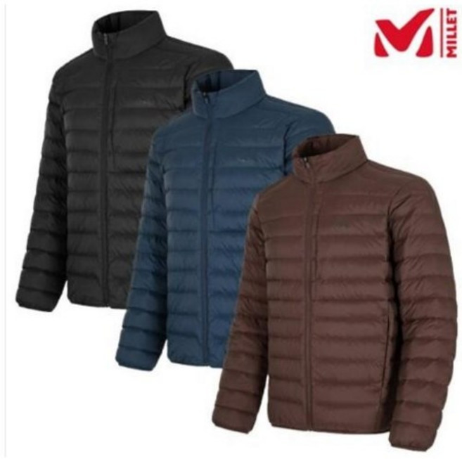 밀레 남성 가을 겨울 깔끔한 경량다운 패커블 점퍼 블랙야크 케이투