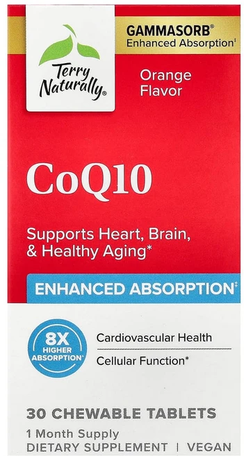 테리네추럴리 CoQ10 오렌지 100mg 츄어블 30정, 1개 - 쿠팡