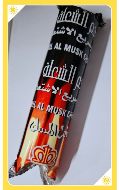 無煙木炭 速燃果木炭 烤肉野炊適用, 1個, 一條10片 一片厚度1.2直徑3.3公分