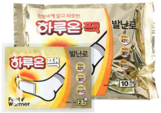 하루온 부착형 발난로 핫팩 40g, 30세트