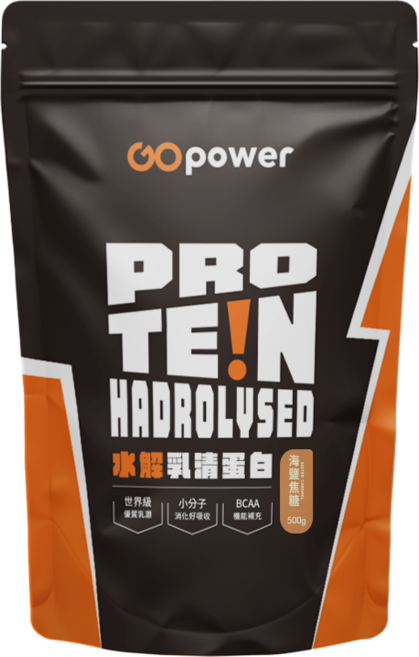 GO power 水解乳清蛋白 海鹽焦糖口味, 500g, 1個