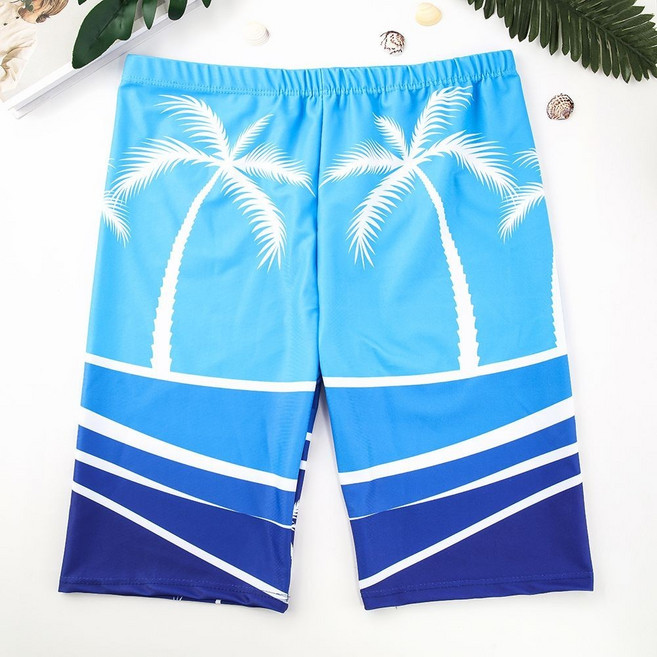 男士泳褲 七分個性簡約彈性速幹透氣遊泳沙灘褲