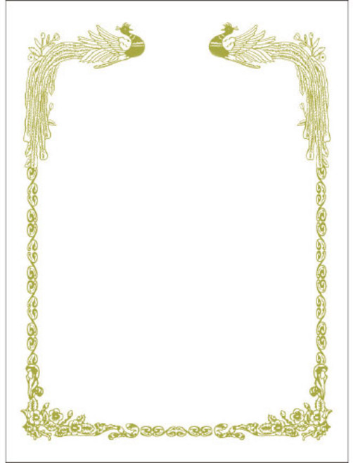 [무한] 테두리 빈상장 모음 (10매) A4 180g 최고급형 금박 금색 가로세로 겸용, 7일반(봉황금색) 10매