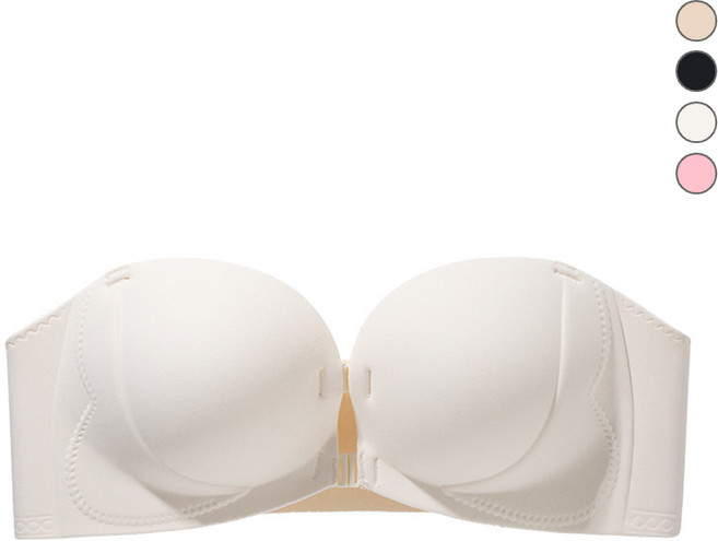 Asure 끈없는 브라 앞후크 논슬립 스텔스 브라 노와이어 튜브탑 속옷