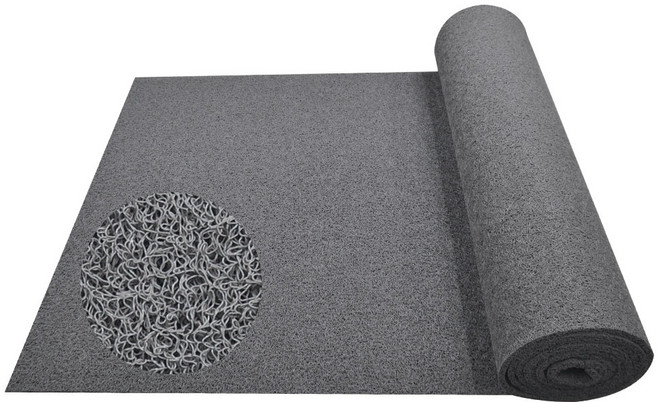 배수형코일매트 출입구미끄럼방지 현관발매트 쿠션롤매트 C형 120x100cm 당 20mm, 그레이