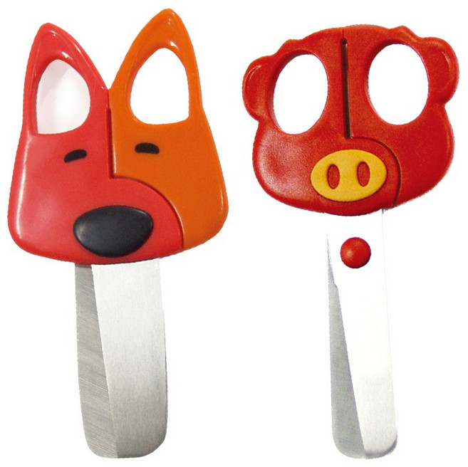 올드림 바이하츠 강아지 돼지 캐릭터 가위 s, 2. 돼지, 1개