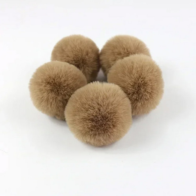 10PCS 모방 토끼 체인 가방 POMPOM POM 모피 자동차 의류 DIY POMPON 5CM 장식 크리스마스 귀걸이