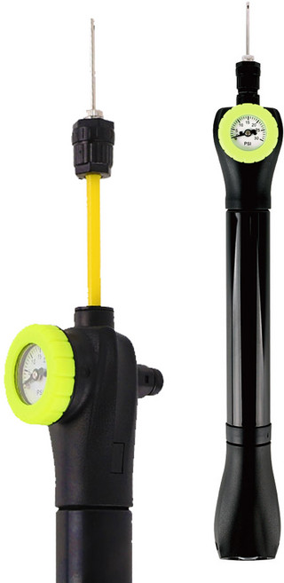 스타 휴대용 양방향 압력 게이지 공펌프 공기주입기 농구공 축구공 공기펌프, 1개