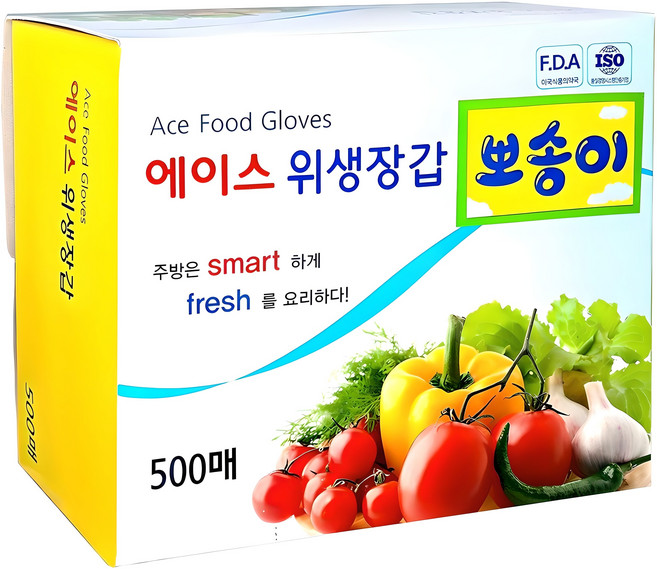 에이스 뽀송이 위생장갑, 500개입, 1개
