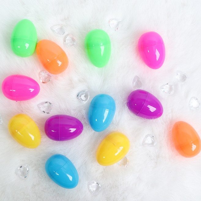 뮤즈 컬러 달걀모양 뽑기캡슐 소 높이 5.5cm / 6컬러x2P 계란캡슐 에그캡슐 경품 뽑기볼 빈캡슐볼 부활절캡슐, 12개