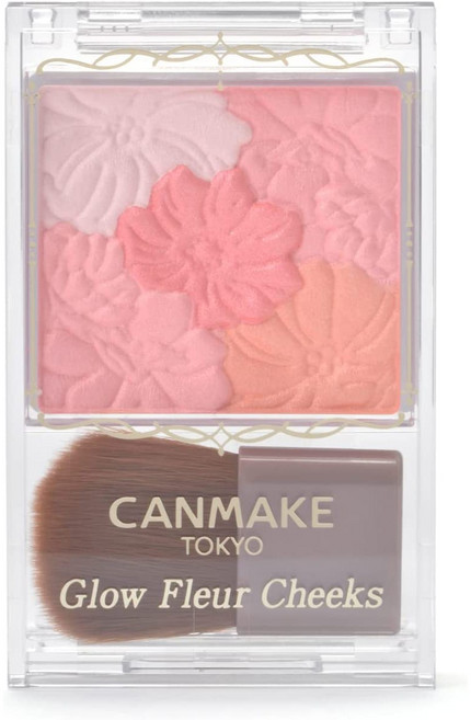 캔메이크 글로우 플로어 치크 팩트 블러셔 6.3g, 2호 애프리콧 플라워, 1개