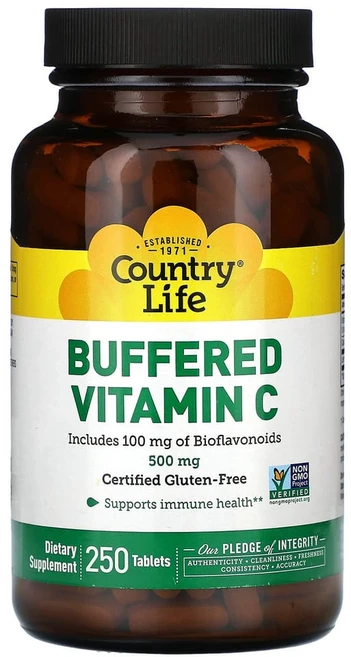 Country Life Vitamin 컨트리 라이프 버퍼 비타민 C 500mg 250정, 1개 - 쿠팡