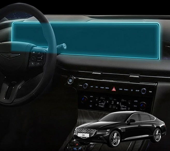 벤비아믹스 제네시스 G80 페이스리프트 보호필름 디스플레이 모니터 강화필름 9H 2025년 페리 00830, 1GB, G80 페리