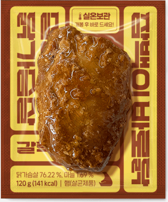 바로닭 실온 보관 닭가슴살 갈릭갈비맛 5개입, 5개, 120g