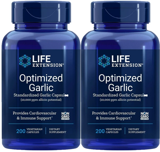 라이프익스텐션 옵티마이즈드 갈릭 베지테리안 캡슐, 기본, 2개, 200정 - 쿠팡
