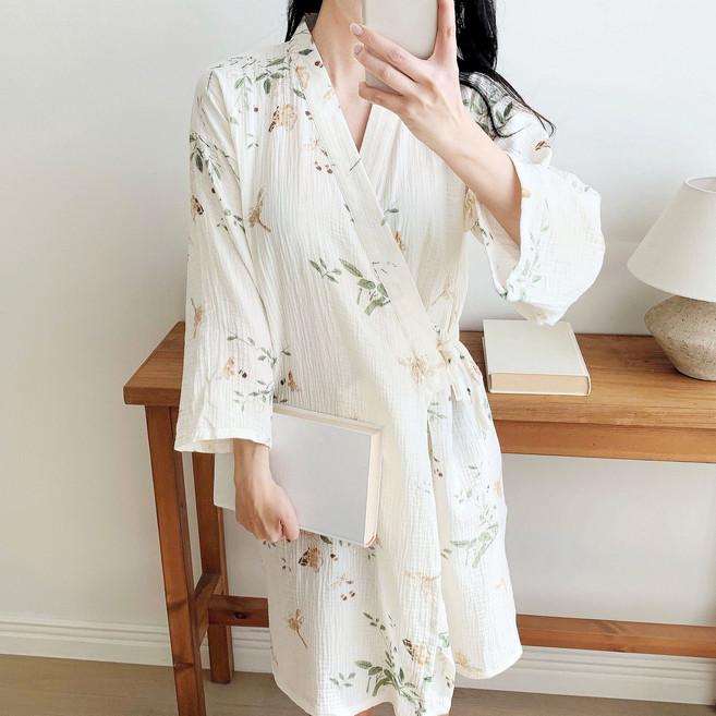 오르미 고급 거즈가운 순면100%