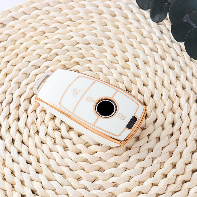 자동차 키 보호 케이스 TPU 소재 자동차 용품 메르세데스 벤츠에 적합 AMG GLC GLE GLA GLB C300, 금백