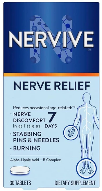Nervive 신경 완화 간헐적 신경 불편 II 신경 완화 7일 안에 작동 시작 찌르기 연소 알파 리포산 비타민 B 강황 생강 Nervive 보충제 30정, 1개 - 쿠팡