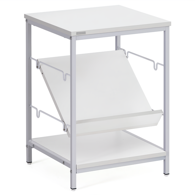 포블리스 매거진랙 조절식 협탁, 1개, 화이트